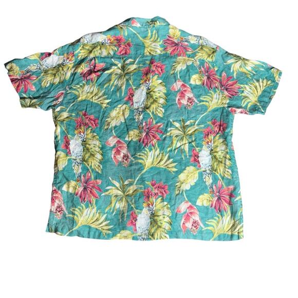 Tommy Bahama 100% Linen Hawaiian Button Down Shirt Size Extra Large - Picture 4 of 6